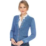 Blaue Spieth & Wensky Trachten-Strickjacken aus Baumwolle für Damen Größe XS 