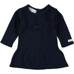 Blaue Unifarbene Langärmelige Feetje Kinderstrickkleider mit Knopf für Mädchen Größe 56 