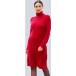 Reduzierte Rote Unifarbene Casual Alba Moda Strickkleider aus Kunstfaser für Damen Größe XS 