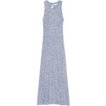 Reduzierte Hellblaue Melierte Elegante Ärmellose Ganni Nachhaltige Strickkleider mit Knopf aus Wolle für Damen Größe M für den für den Sommer 