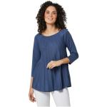 Blaue CRÉATION L Kaschmir-Pullover aus Wolle für Damen Größe XL für den für den Sommer 