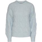 Reduzierte Hellblaue TCHIBO Strickpullover aus Wolle für Damen Größe M 