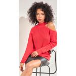 Strickpullover, mit Schulter Cut-Out, Gr. 42, rot, , 3674081113-42
