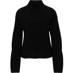 Schwarze HUGO BOSS BOSS Stehkragen Strickpullover aus Wolle für Damen Größe XS 