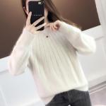 Violette Langärmelige Rollkragen Damensweatshirts Einheitsgröße für den für den Herbst 