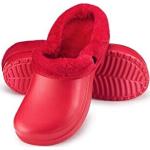 Rote Damenclogs & Damenpantoletten Gefüttert Größe 38 für den für den Winter 