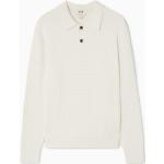 Weiße COS Damenpoloshirts & Damenpolohemden mit Knopf aus Baumwolle Größe M 