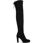 Schwarze Stuart Weitzman Highland High Heel Stiefeletten & High Heel Boots aus Leder für Damen Größe 39 