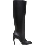 Schwarze Stuart Weitzman High-Heel Stiefel mit Reißverschluss aus Nappaleder leicht für Damen Größe 36 