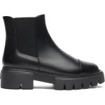 Schwarze Stuart Weitzman Ankle Boots & Klassische Stiefeletten aus Leder leicht für Damen Größe 37 