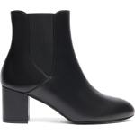 Schwarze Elegante Stuart Weitzman Ankle Boots & Klassische Stiefeletten aus Leder für Damen Größe 38,5 