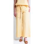 Gelbe Bio Nachhaltige Damenculottes & Damenhosenröcke mit Gürtel mit Reißverschluss aus Baumwolle Größe M 