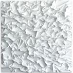 Weiße Quadratische Wanddeko aus Kiefer 120x120 
