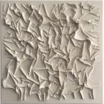 Beige Wandreliefs mit Strand-Motiv aus Kiefer 100x100 
