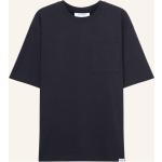 Reduzierte Dunkelblaue Oversize Seidensticker Studio Nachhaltige Rundhals-Ausschnitt Shirts mit Tasche aus Jersey für Herren Übergrößen 