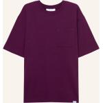Reduzierte Lila Unifarbene Oversize Seidensticker Studio Nachhaltige Rundhals-Ausschnitt Shirts mit Tasche aus Jersey für Herren Übergrößen 