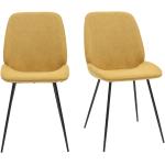 Reduzierte Senfgelbe Minimalistische Miliboo Designer Stühle aus Stoff 2-teilig 