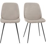 Reduzierte Taupefarbene Minimalistische Miliboo Designer Stühle aus Stoff 2-teilig 