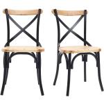 Reduzierte Schwarze Industrial Miliboo Designer Stühle aus Metall 2-teilig 