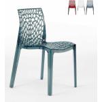 Reduzierte Graue Moderne Grand Soleil Transparente Stühle mit Ländermotiv 
