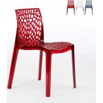 Reduzierte Rote Moderne Grand Soleil Transparente Stühle mit Ländermotiv 
