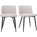 Reduzierte Schwarze Minimalistische Miliboo Designer Stühle strukturiert aus Stoff 2-teilig 