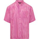 Stüssy, Fellprint Shirt - Stilvoll und Trendig Pink, Herren, Größe: XL