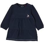 Blaue Unifarbene s.Oliver Volantkleider für Kinder & Kinderstufenkleider mit Volants aus Jersey Größe 92 