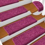 Lila Stufenmatten & Stufenteppiche matt aus Stoff 5-teilig 