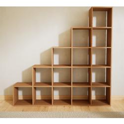 Stufenregal Eiche - Modernes Treppenregal für Bücher: Hochwertige Qualität, einzigartiges Design - 195 x 195 x 34 cm, Selbst designen