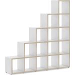 Weiße Regalraum Boon Raumteiler aus Holz Breite 150-200cm, Höhe 150-200cm, Tiefe 150-200cm 