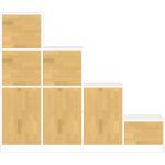 Weiße Pickawood Holzregale matt aus Massivholz mit Schublade Breite 150-200cm, Höhe 150-200cm, Tiefe 0-50cm 