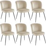 Beige Kauf-Unique Stuhl-Serie aus Samt Breite 50-100cm, Höhe 50-100cm, Tiefe 50-100cm 6-teilig 