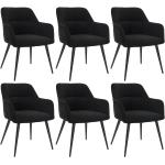 Schwarze Kauf-Unique Stuhl-Serie aus Stoff Breite 50-100cm, Höhe 50-100cm, Tiefe 50-100cm 6-teilig 