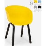 Stuhl aus Polypropylen Metall in modernem Design für Küche Bar Restaurant Senavy | Gelb