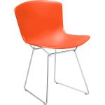 Stuhl Bertoia Plastic Side Chair Gestell verchromt (orangerot)