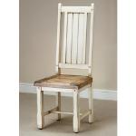 Weiße Kolonialstil Esszimmerstühle & Küchenstühle aus Holz 