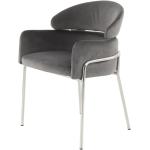 Silberne Moderne Kayoom Designer Stühle aus Edelstahl gepolstert 