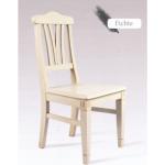 Weiße Shabby Chic Gradel Lara Eichenstühle lackiert aus Fichte Höhe 50-100cm 