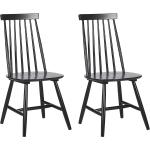 Reduzierte Schwarze Gepunktete Retro Beliani Holzstühle lackiert aus Massivholz stapelbar Breite 0-50cm, Höhe 0-50cm, Tiefe 0-50cm 2-teilig 