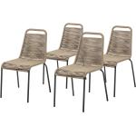 Beige Norrwood Gartenstühle & Balkonstühle aus Metall stapelbar Breite 0-50cm, Höhe 0-50cm, Tiefe 50-100cm 4-teilig 