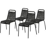 Schwarze Norrwood Gartenstühle Metall aus Metall stapelbar Breite 0-50cm, Höhe 0-50cm, Tiefe 50-100cm 4-teilig 