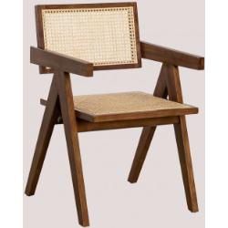 Stuhl Mit Armlehnen Aus Holz Lali Style Braun Dark Sklum