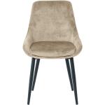 Beige Moderne Möbel Exclusive Stuhl-Serie aus Samt gepolstert Breite 0-50cm, Höhe 50-100cm, Tiefe 50-100cm 2-teilig 