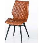 Braune Gesteppte Moderne Massivio Stuhl-Serie aus Leder Breite 50-100cm, Höhe 50-100cm, Tiefe 0-50cm 2-teilig 
