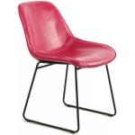 Pinke xxxlutz Stuhl-Serie aus Leder Breite 0-50cm, Höhe 0-50cm, Tiefe 0-50cm 