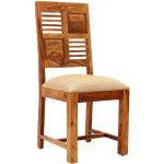Stuhl Tara mit gepolsterter Sitzfläche aus indischem Sheesham-Massivholz