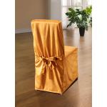 Goldene bader Stuhlhussen aus Textil maschinenwaschbar 