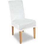 Offwhitefarbene Moderne Stuhlhussen aus Baumwolle 