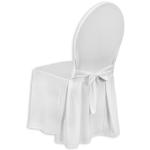 AURORA Stuhlhusse weiß mit Schleife für Bankettstühle - weiß Polyester 4262399240184